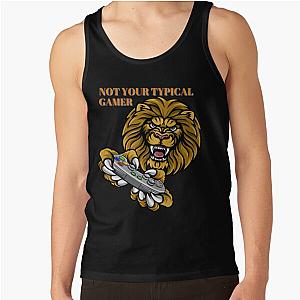 Not Your Typical Gamer Lion Design Tank Top