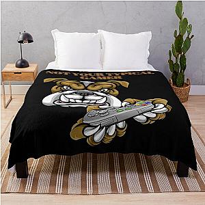 Not Your Typical Gamer Dog Design Throw Blanket