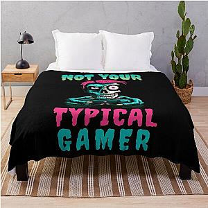 Not Your Typical Gamer Zombie Throw Blanket