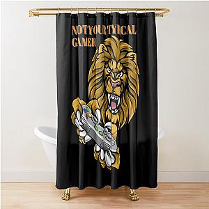 Not Your Typical Gamer Lion Design Shower Curtain
