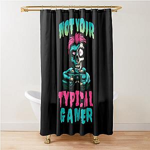 Not Your Typical Gamer Zombie Shower Curtain