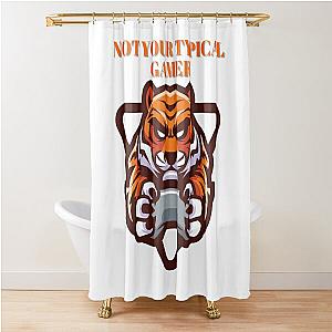Not Your Typical Gamer Tiger Design Shower Curtain