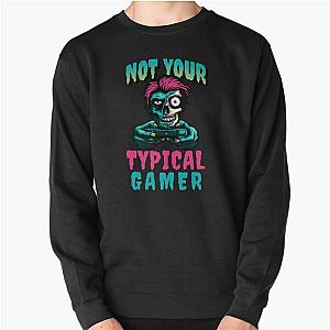 Not Your Typical Gamer Zombie Pattern Sweatshirt