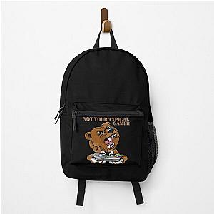 Not Your Typical Gamer Bear Design Backpack