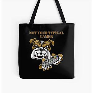 Not Your Typical Gamer Dog Design Tote Bag