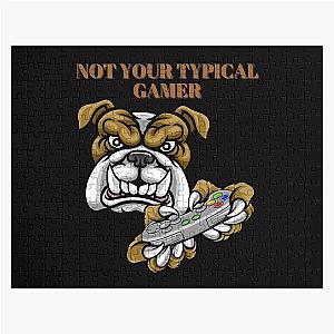 Not Your Typical Gamer Dog Jigsaw Puzzle