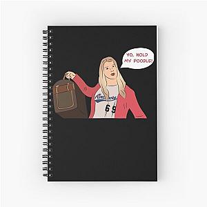 White Chick Hold My Poodle Gift Idea Spiral Notebook